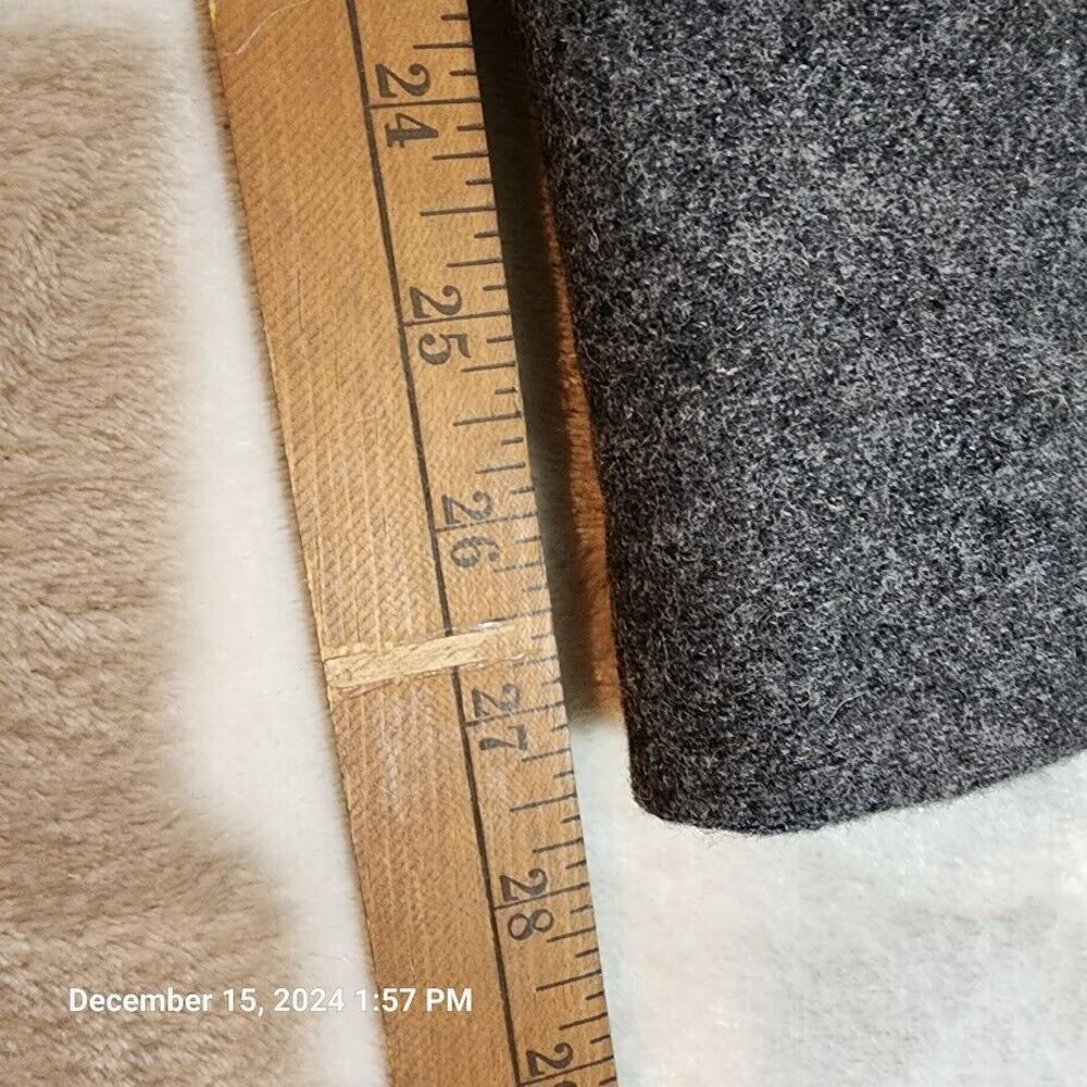 Sag Harbor Women Size 12 Grey Wool Blend Trousers Pants with Elastic Waist Sides - Picture 7 of 10